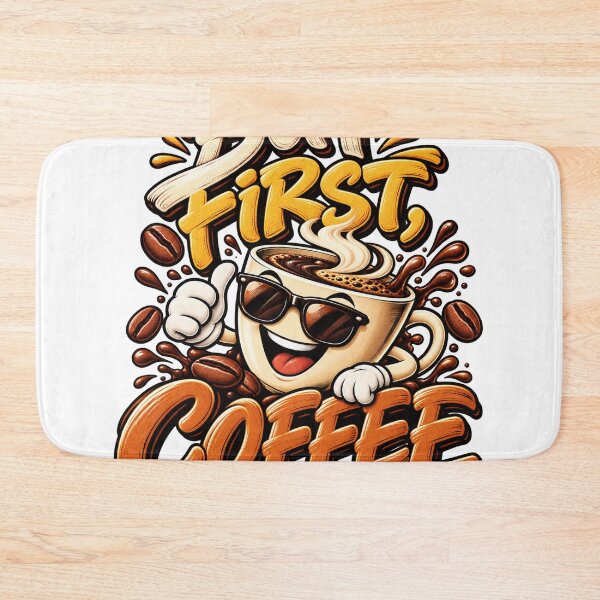 Item preview, But First Coffee Cartoon designed and sold by Neuban.