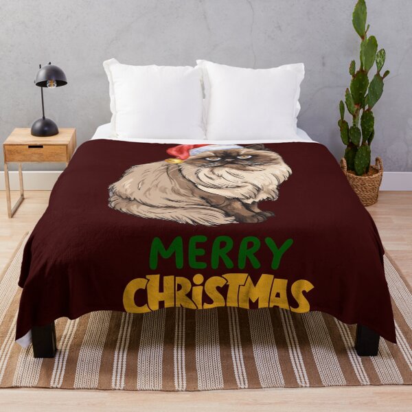 Item preview, Cute Persian Cat Merry Christmas Holiday Art designed and sold by stormk10.