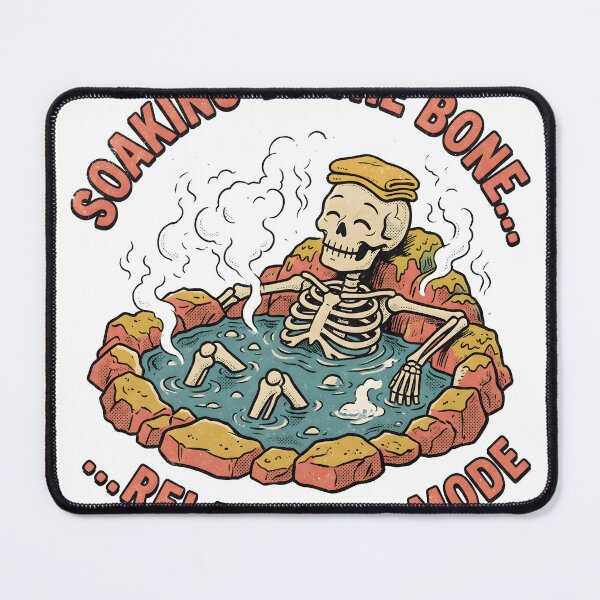 Item preview, Skeleton Relaxes in a Steaming Rocky Pool designed and sold by MisteryDesigner.
