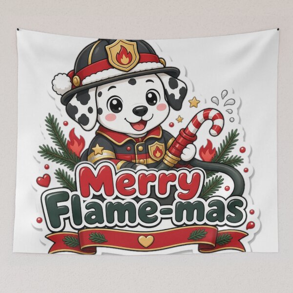 Item preview, Firefighter Christmas Merry Flame-mas Gift designed and sold by Soft Merch.