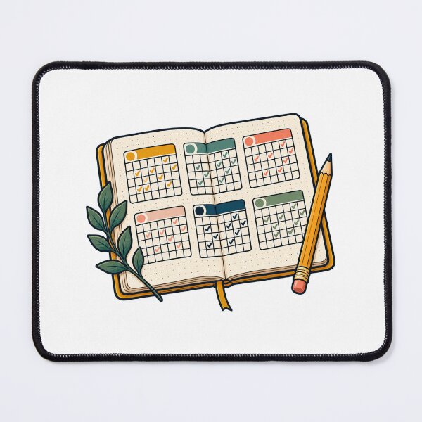 Item preview, Analog Habit Tracker Journal Grid and Pencil designed and sold by UrbanCanvvas.