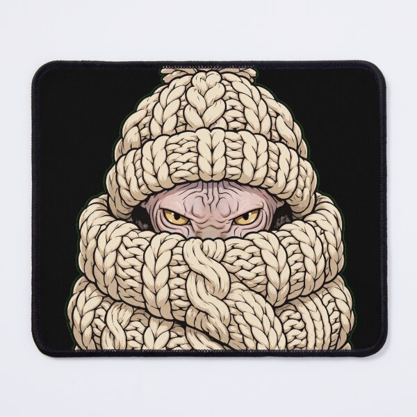Item preview, Naked & Judgemental Funny Sphynx Cat in Oversized Winter Sweater - Sarcastic Hairless Cat Lover Gift designed and sold by Ibrahimhema5.