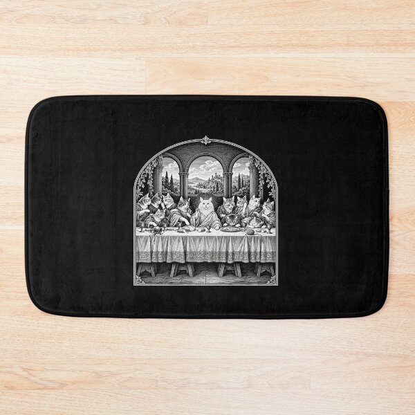 Item preview, Funny Cats Last Dinner Religious Humor Art designed and sold by elderberry.