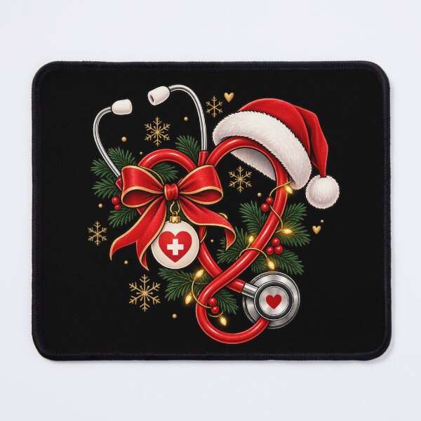 Item preview, Christmas Nurse Gift Festive Stethoscope Heart designed and sold by Corvoria.