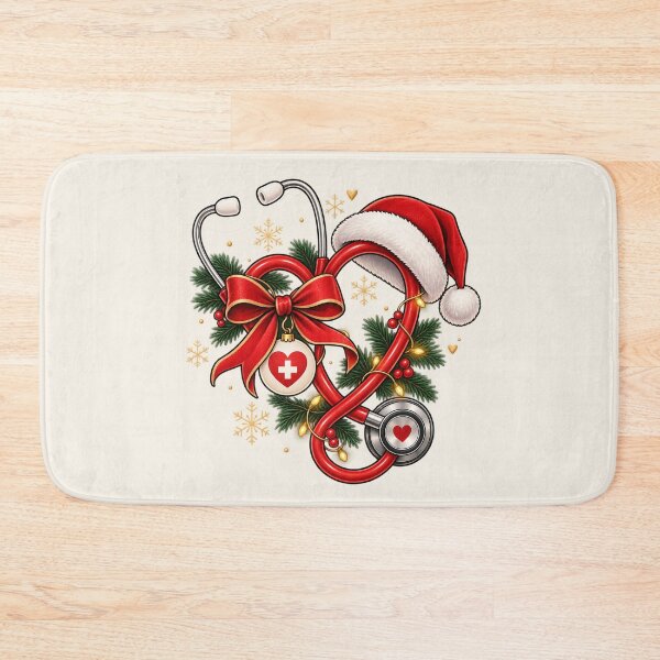 Item preview, Christmas Nurse Gift Festive Stethoscope Heart designed and sold by Corvoria.