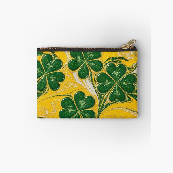 Item preview, Golden Emerald Marble Clover Butterfly designed and sold by Breezes-of-Ida.