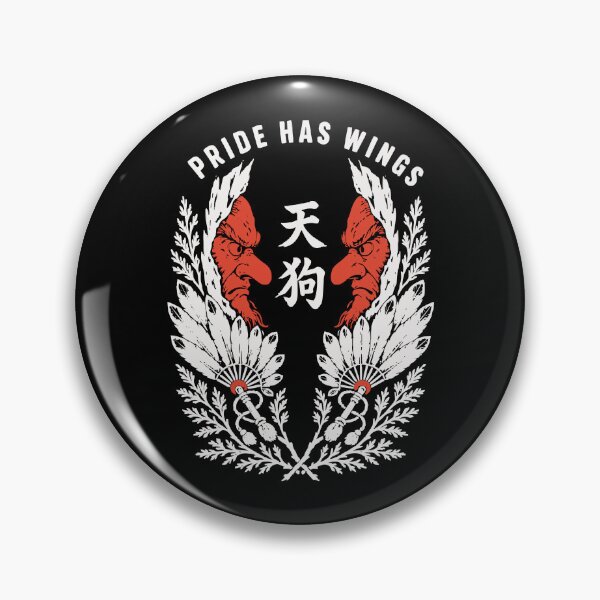 Item preview, Tengu Pride Has Wings - Sukajan Style Vermilion Mask designed and sold by WAVE-JP.