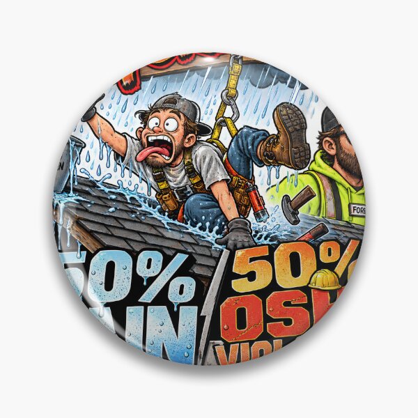 Item preview, Weekend Forecast 50 Percent Rain 50 Percent OSHA Violations designed and sold by Roofers Coffee.