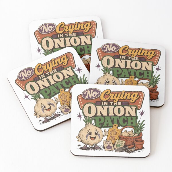 Item preview, No Crying in the Onion Patch Funny Garden Pun designed and sold by JoyfullyOffbeat.