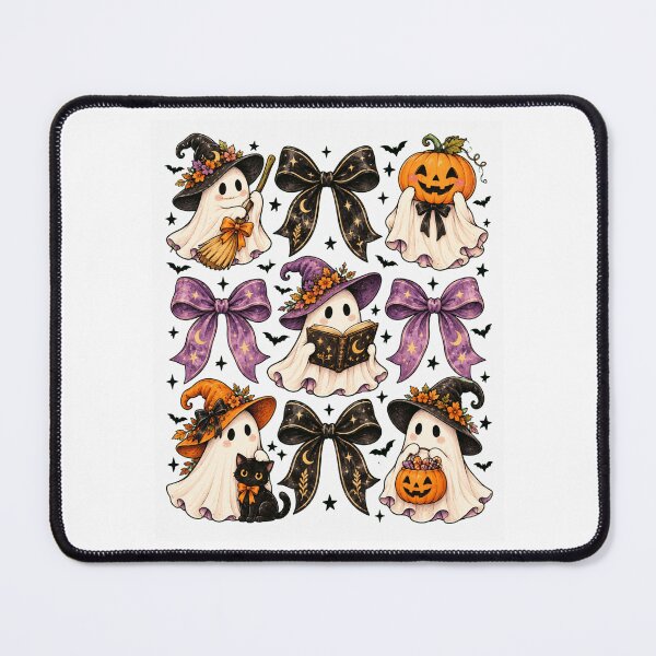 Item preview, Cute Halloween Ghosts with Bows and Pumpkins designed and sold by ROUX-ART.