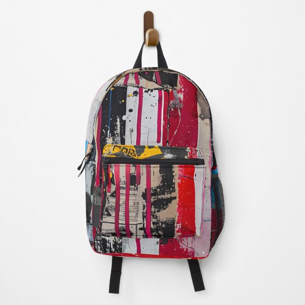 Item preview, Abstract Street Art Collage: Urban Mixed Media with Pink Drips Description: designed and sold by Artdavesalzburg.