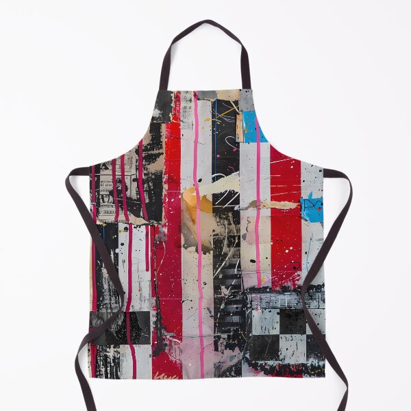 Item preview, Abstract Street Art Collage: Urban Mixed Media with Pink Drips Description: designed and sold by Artdavesalzburg.