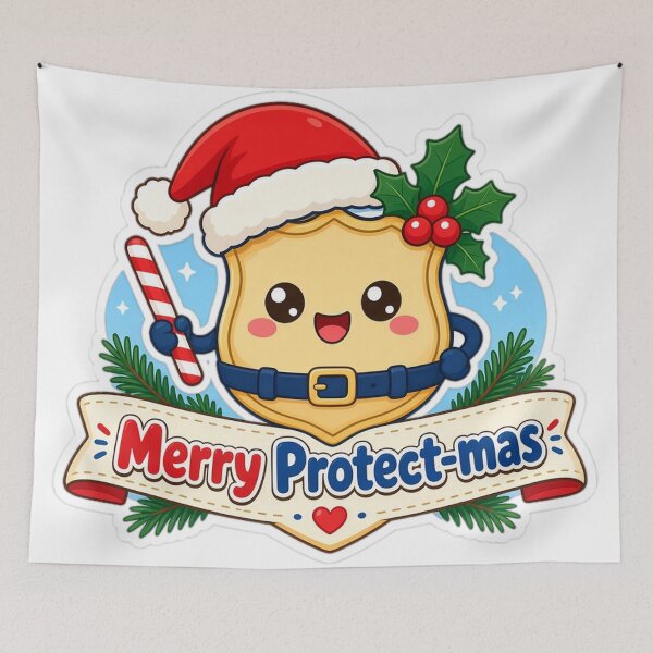 Item preview, Police Officer Christmas Merry Protect-mas Gift designed and sold by Soft Merch.