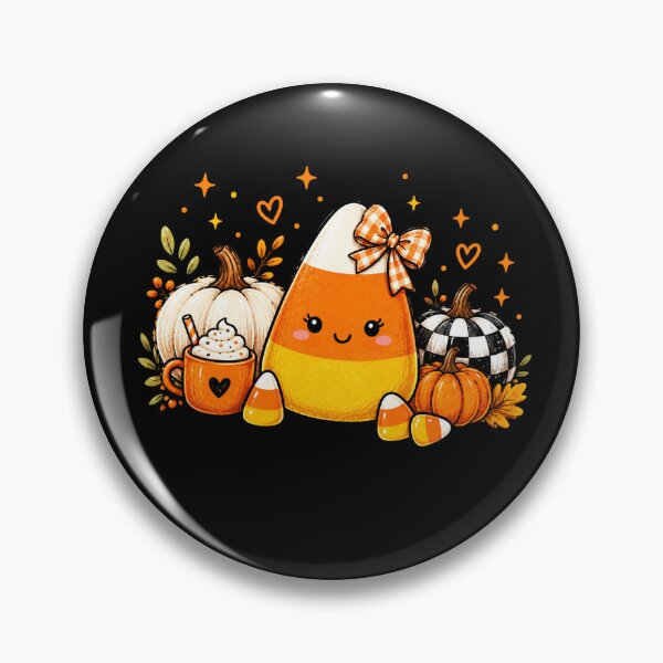 Item preview, Cute Candy Corn Pumpkin Halloween Autumn Kawaii  designed and sold by Moizento.