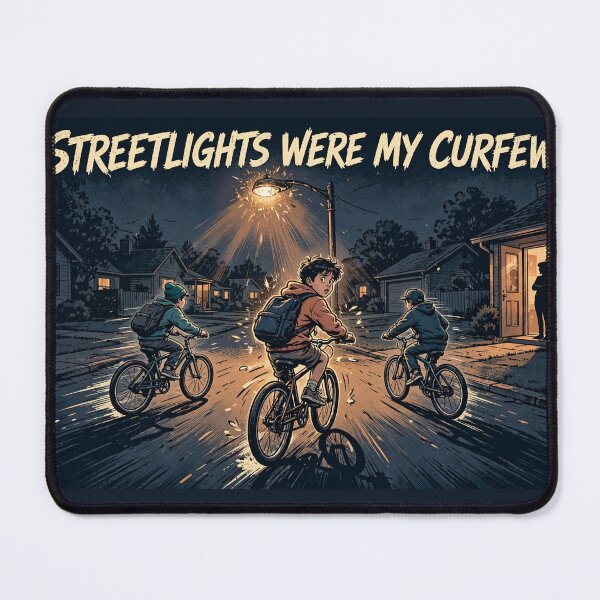Item preview, Streetlights Were My Curfew Funny Gen X Childhood Shirt designed and sold by Hearth & Hue.