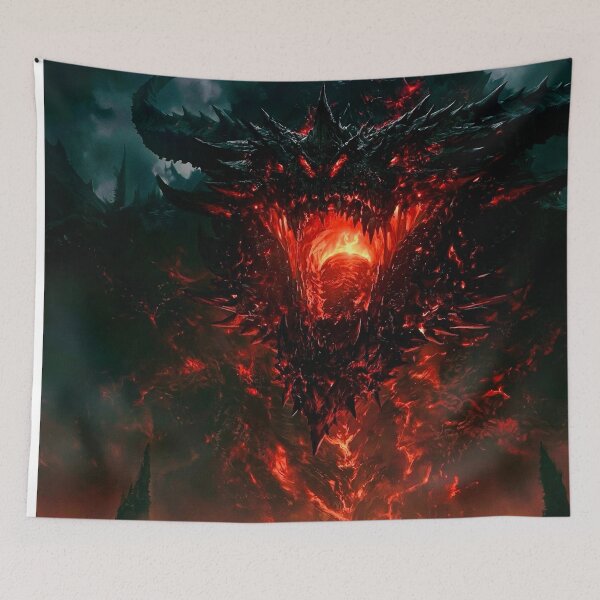 Item preview, Dragon Boss Fight - Epic Dark Fantasy art designed and sold by Delerat7.