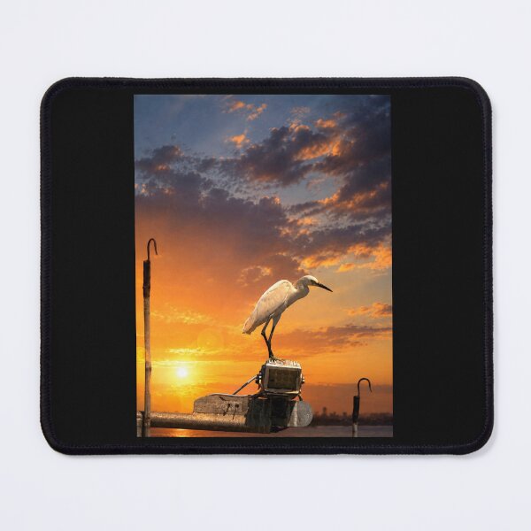 Item preview, Egret at Sunset — Golden Harbor Glow designed and sold by Kimberly Palmer.