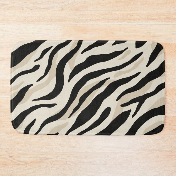 Item preview, Modern Zebra Animal Print Pattern Black and Cream designed and sold by Mindful Wall Art Studio.