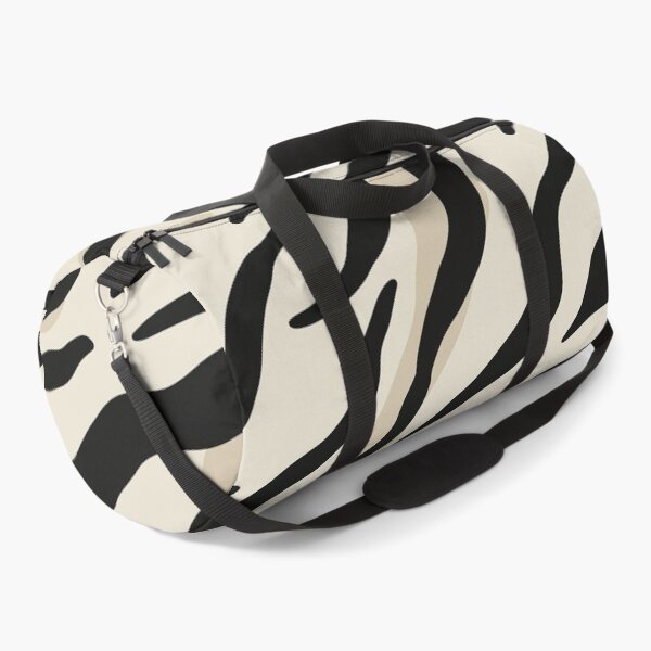 Artikelvorschau, Modernes Zebra-Tierdruckmuster in Schwarz und Creme entworfen und verkauft von Mindful Wall Art Studio.