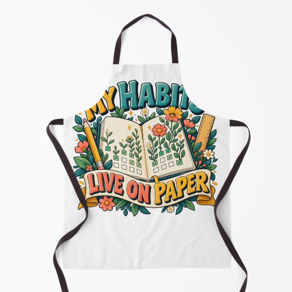 Item preview, My Habits Live on Paper Floral Tracker Journal designed and sold by UrbanCanvvas.