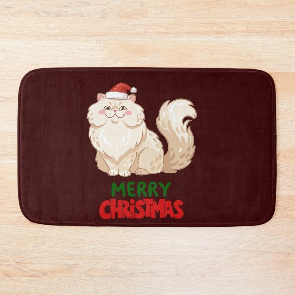 Item preview, Cute Persian Cat Merry Christmas Holiday Art designed and sold by stormk10.