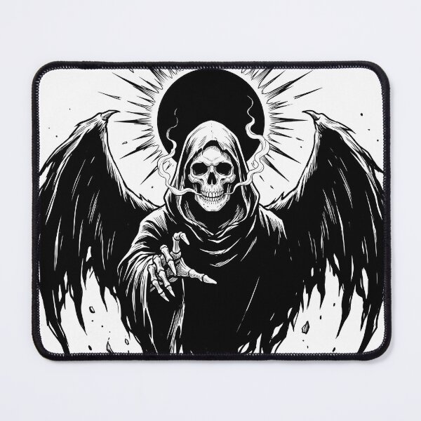 Item preview, Hooded Reaper Appears Beneath a Radiating Dark Halo designed and sold by MisteryDesigner.