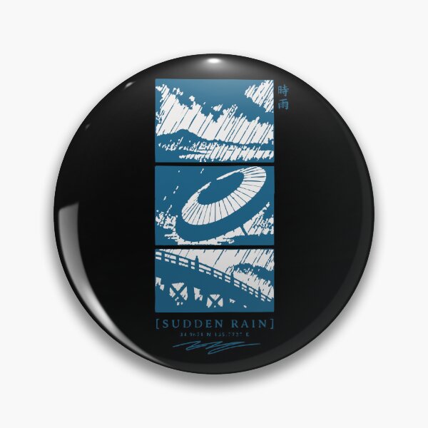 Item preview, Shigure Sudden Rain - Indigo Paper Umbrella Ukiyo-e Triptych designed and sold by WAVE-JP.
