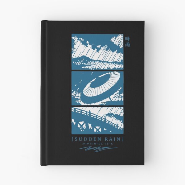 Item preview, Shigure Sudden Rain - Indigo Paper Umbrella Ukiyo-e Triptych designed and sold by WAVE-JP.