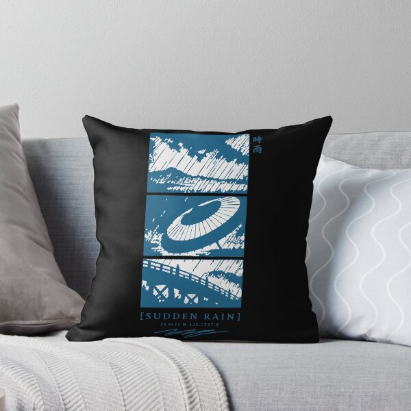 Item preview, Shigure Sudden Rain - Indigo Paper Umbrella Ukiyo-e Triptych designed and sold by WAVE-JP.