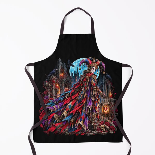 Item preview, Harlequin of the Hollow Court – Gothic Jester Dark Fantasy designed and sold by TheInkRaven.