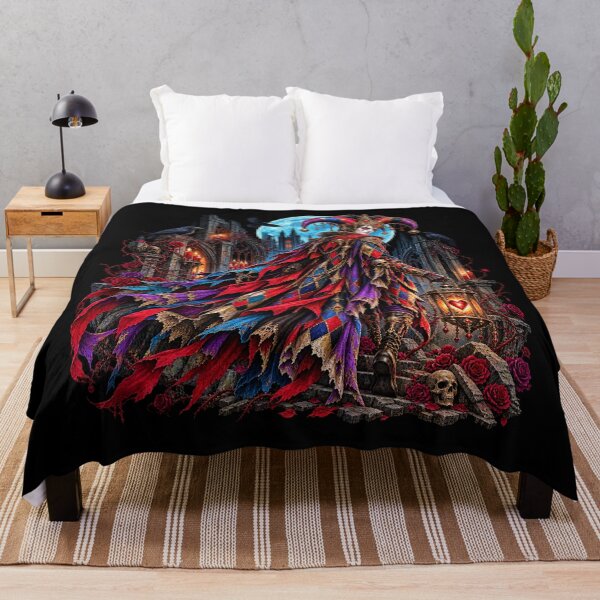 Item preview, Harlequin of the Hollow Court – Gothic Jester Dark Fantasy designed and sold by TheInkRaven.