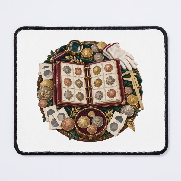 Item preview, Decorative Numismatic Coin Collection Curator designed and sold by UrbanCanvvas.