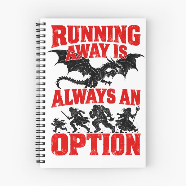 Item preview, Running Away Is Always An Option | Tabletop RPG Humor Graphic designed and sold by Overlord Kingdom.