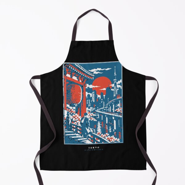 Item preview, Tokyo Neo-Ukiyoe Woodblock Skyline Streetwear Back-Print Tee designed and sold by WAVE-JP.