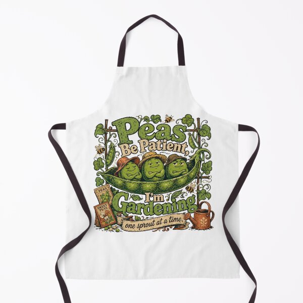 Item preview, Peas Be Patient Funny Gardening Pun Design designed and sold by JoyfullyOffbeat.
