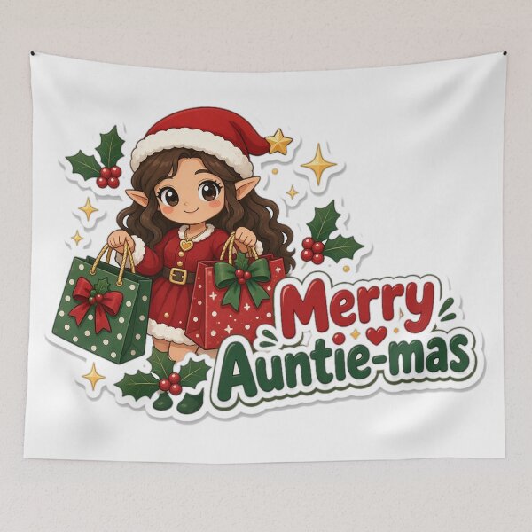 Item preview, Auntie Christmas Merry Auntie-mas Gift designed and sold by Soft Merch.