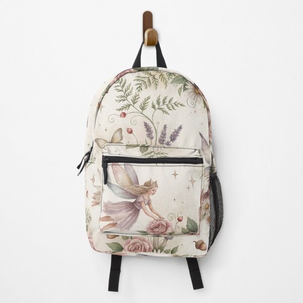 Item preview, Vintage Fairy Garden Cottagecore Floral Pattern designed and sold by Mindful Wall Art Studio.