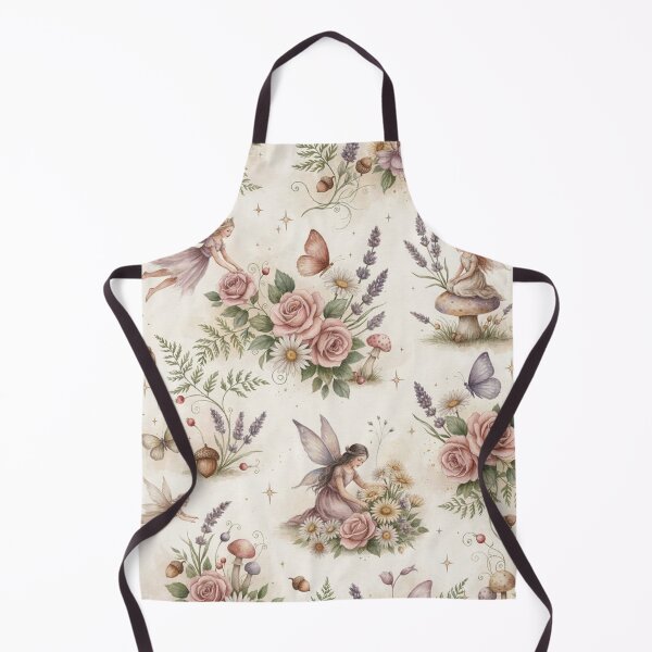 Item preview, Vintage Fairy Garden Cottagecore Floral Pattern designed and sold by Mindful Wall Art Studio.