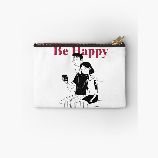 Item preview, Be Happy Couple Selfie with Music – Minimal Love & Happiness Illustration designed and sold by LunaVales.