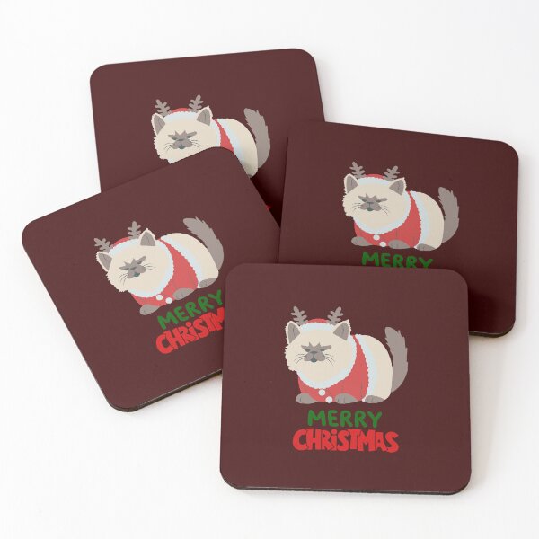 Item preview, Cute Persian Cat Merry Christmas Holiday Art designed and sold by stormk10.