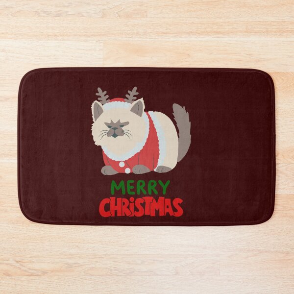 Item preview, Cute Persian Cat Merry Christmas Holiday Art designed and sold by stormk10.