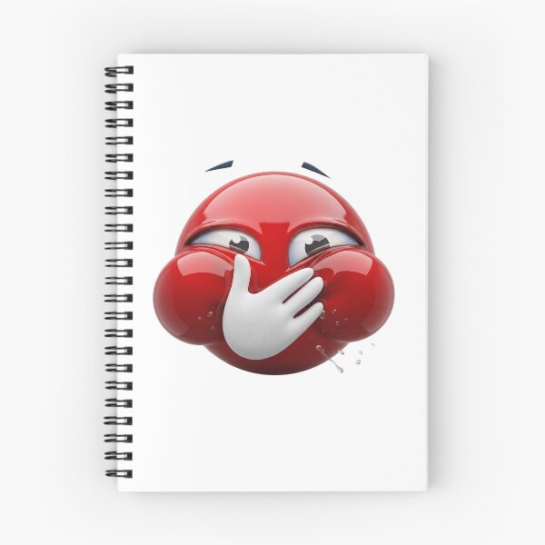 Item preview, Funny Red Face Emoji Holding Back Laughter designed and sold by Tom-Riley.