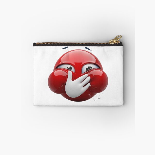 Item preview, Funny Red Face Emoji Holding Back Laughter designed and sold by Tom-Riley.