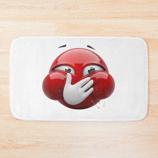 Item preview, Funny Red Face Emoji Holding Back Laughter designed and sold by Tom-Riley.