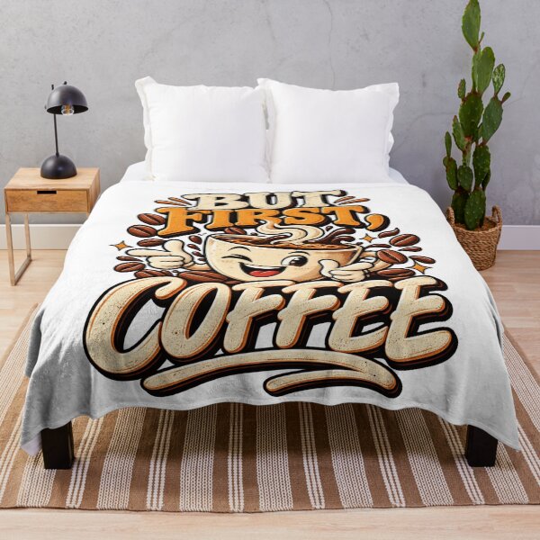 Item preview, But First Coffee Cartoon designed and sold by Neuban.
