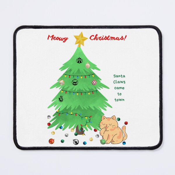 Item preview, Meowy Christmas Cat Santa Claws Came To Town designed and sold by MYCatStuff.