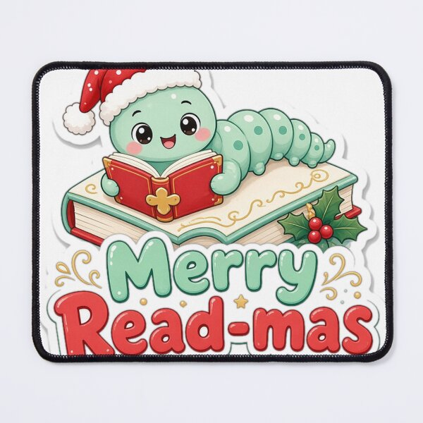 Item preview, Bookworm Christmas Merry Read-mas Gift designed and sold by Soft Merch.