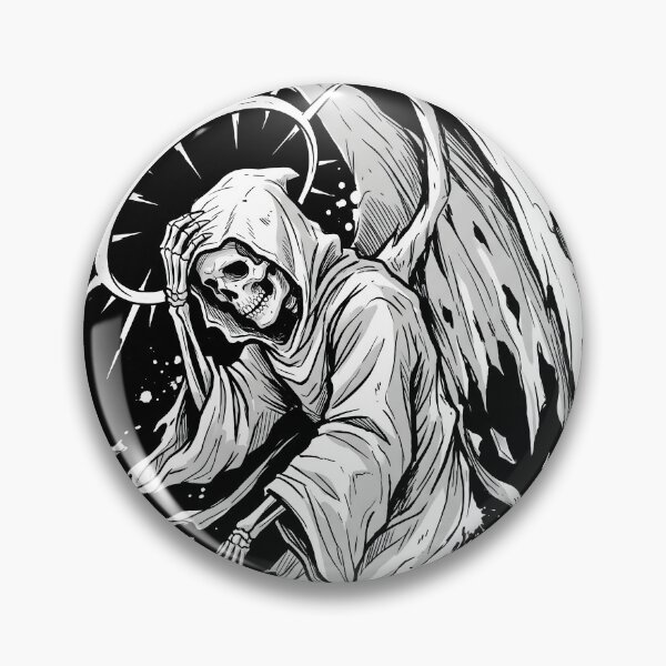 Item preview, Winged Reaper Reaches Down Through a Pale Circular Halo designed and sold by MisteryDesigner.