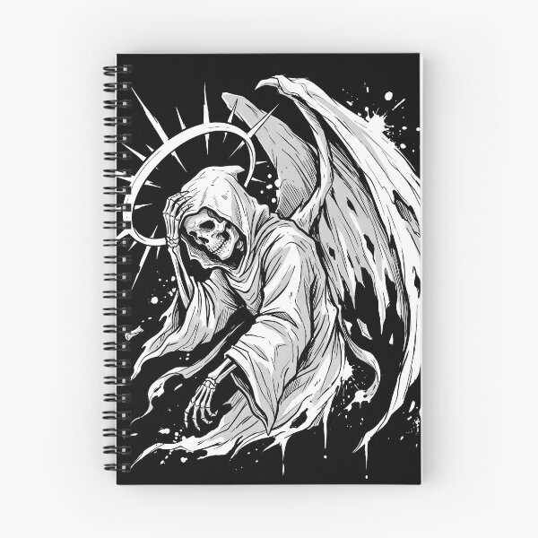 Item preview, Winged Reaper Reaches Down Through a Pale Circular Halo designed and sold by MisteryDesigner.