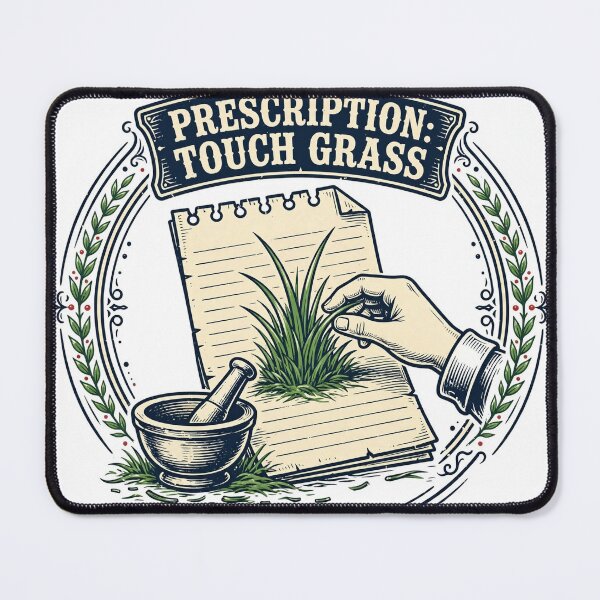 Item preview, Prescription Touch Grass Funny Gen Z Pharmacy Shirt designed and sold by Hearth & Hue.